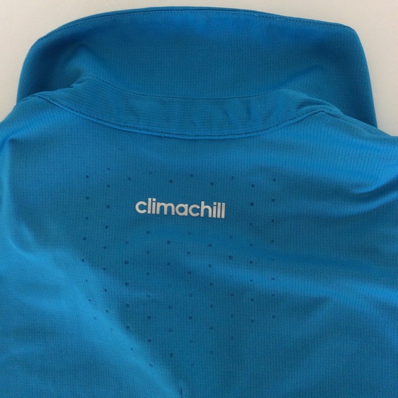 ADIDAS BLUE GRAPHIC POLO SHIRT SMALL - Picture 5 of 8